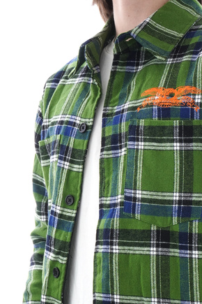 Kurtka  Antihero - Basic Eagle Flannel (green/blue)