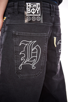 Spodnie Homeboy  - x-tra MONSTER GOTHIC Denim WASHED BLACK