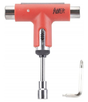 Klucz do deskorolki Silver - Neon (red)