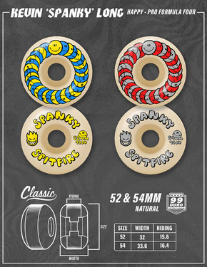 Kółka Spitfire - F4 Classic Spanky Happy Pro 99du  (natural)