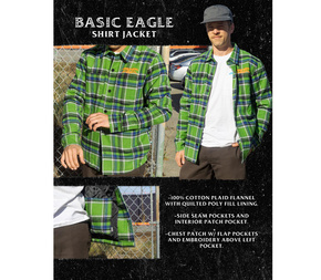 Kurtka  Antihero - Basic Eagle Flannel (green/blue)