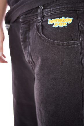 Szorty Homeboy  - x-tra BAGGY Shorts WASHED BLACK